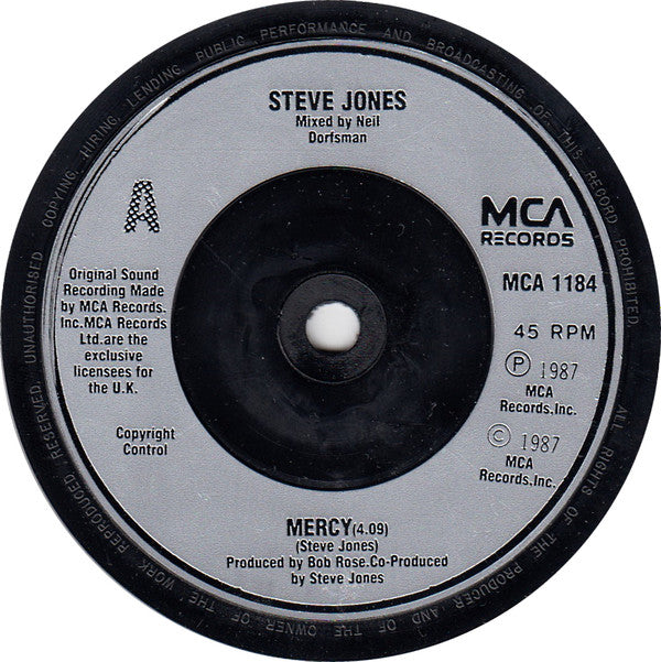 Steve Jones (2) : Mercy (7", Single)