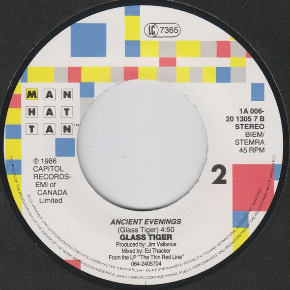 Glass Tiger : Don't Forget Me (When I'm Gone) (7", Single)