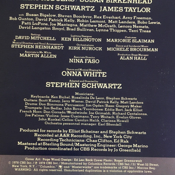 "Working" Original Broadway Cast : Working (LP, Album)