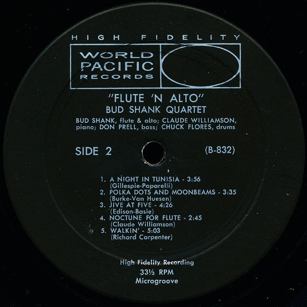 Bud Shank Quartet : Flute N' Alto (LP, Comp, Mono)