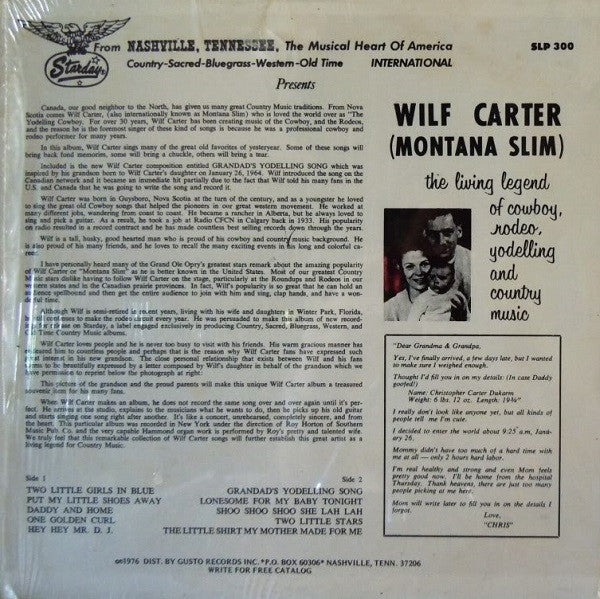 Wilf Carter : Wilf Carter "Montana Slim" (LP, Album)