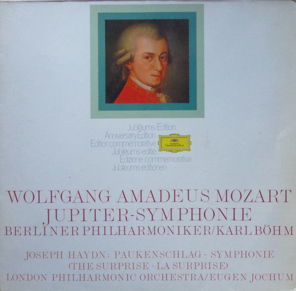 Wolfgang Amadeus Mozart, Berliner Philharmoniker / Karl Böhm, Joseph Haydn, London Philharmonic Orchestra / Eugen Jochum : Symphony Nr. 41 In C Major (Jupiter) / Symphony Nr. 94 In G Major (The Surprise) (LP, Comp)