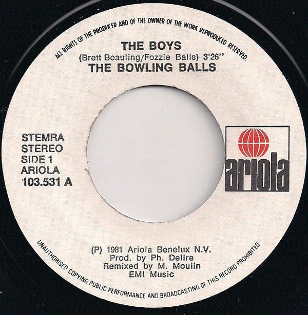 The Bowling Balls : The Boys (7", Single)