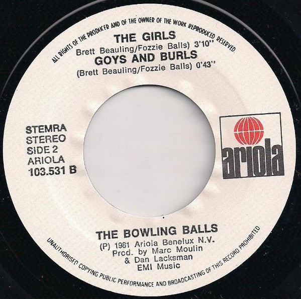 The Bowling Balls : The Boys (7", Single)