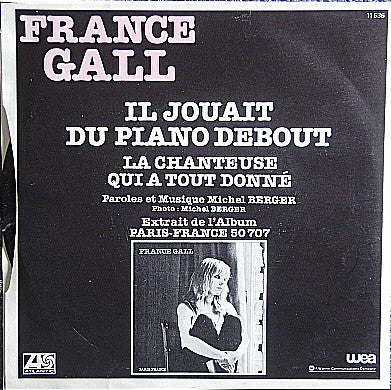 France Gall : Il Jouait Du Piano Debout (7", Single, Red)