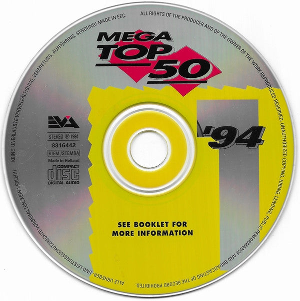 Various : Het Beste Uit De Mega Top 50 Van Het Jaar '94 (2xCD, Comp)