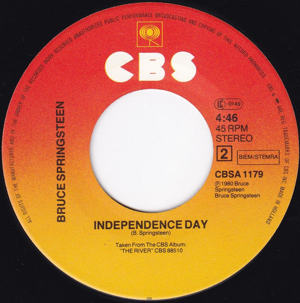 Bruce Springsteen : The River (7", Single)