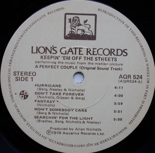 Keepin' 'Em Off The Streets : Performing The Music From The Motion Picture A Perfect Couple (LP, Album)