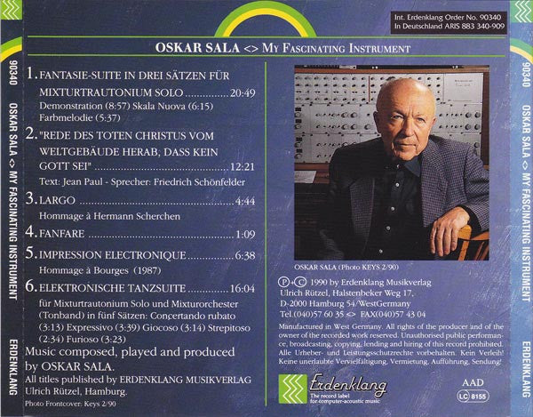 Oskar Sala : My Fascinating Instrument (CD, Album)