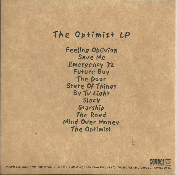 Turin Brakes : The Optimist LP (CD, Album, Promo)