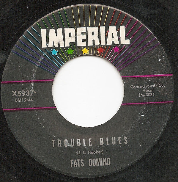 Fats Domino : Trouble Blues (7", Single)