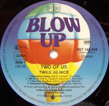 Two Of Us : Twice As Nice (LP, Album)