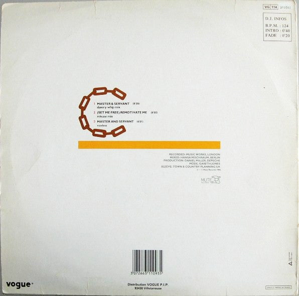 Depeche Mode : Master And Servant (Slavery Whip Mix) (12", Single, MPP)
