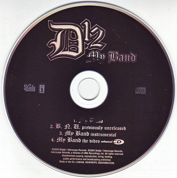 D12 : My Band (CD, Maxi, Enh)