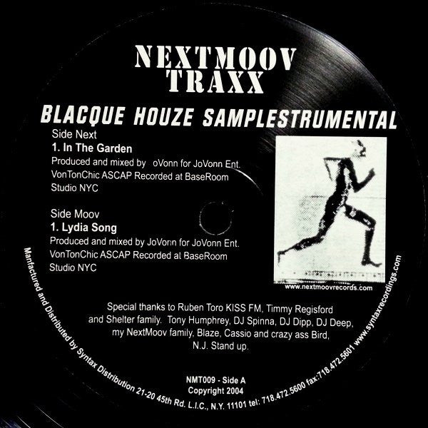 JoVonn : Blacque Houze Samplestrumental (12")