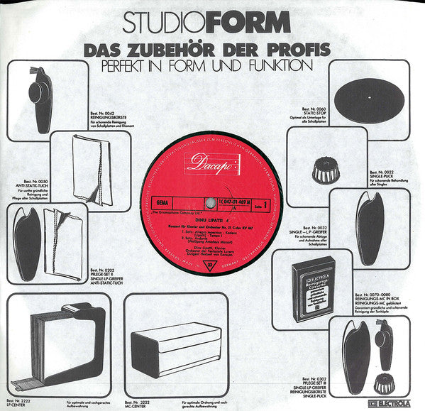 Wolfgang Amadeus Mozart - Dinu Lipatti : Dinu Lipatti 4 - Klavierkonzert Nr. 21 C-Dur / Sonate Nr. 8 A-Moll  (LP, Mono, RE)