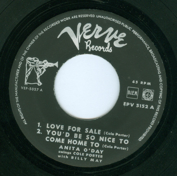 Anita O'Day With Billy May : Swings Cole Porter (7", EP)