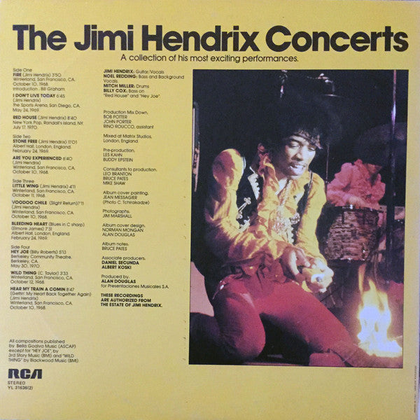 Jimi Hendrix : The Jimi Hendrix Concerts (2xLP, Comp, Gat)
