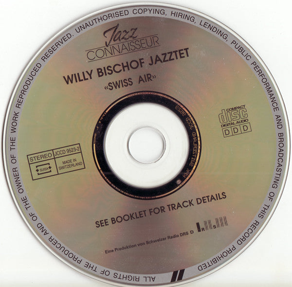Willy Bischof Jazztet Featuring Hazy Osterwald & Willy Schmid : «Swiss Air» (CD)