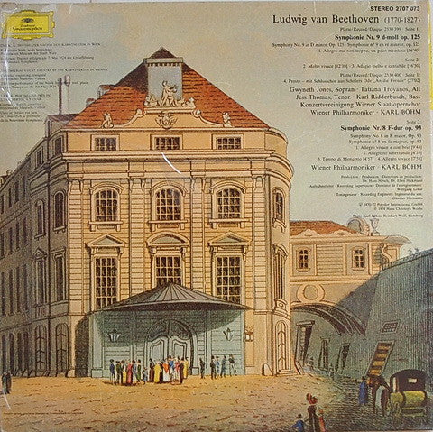Ludwig Van Beethoven, Wiener Philharmoniker, Karl Böhm : Symphonie Nr. 9 / Symphonie Nr. 8 (2xLP, Gat)