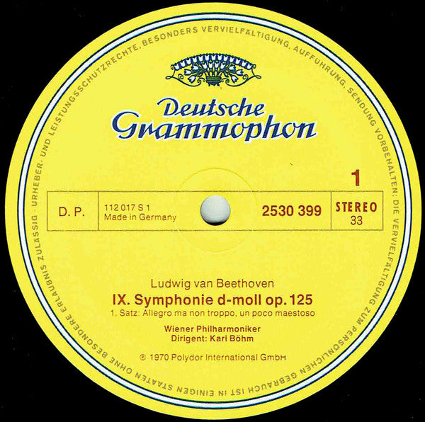 Ludwig Van Beethoven, Wiener Philharmoniker, Karl Böhm : Symphonie Nr. 9 / Symphonie Nr. 8 (2xLP, Gat)