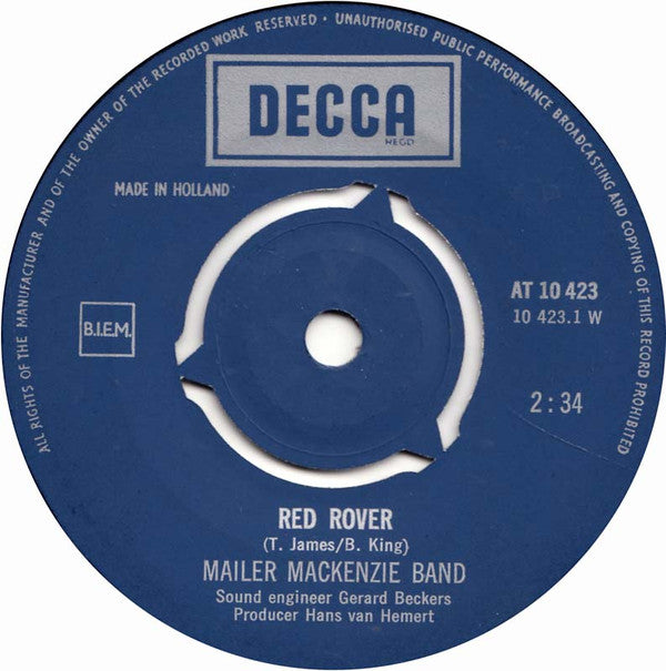 Mailer MacKenzie Band : Red Rover / Come Back Home (7")