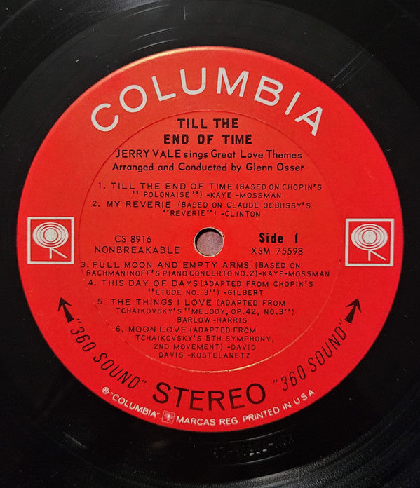 Jerry Vale : Till The End Of Time (LP, Album)