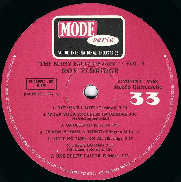 Roy Eldridge : The Many Faces Of Jazz Vol. 9 (LP, Comp)