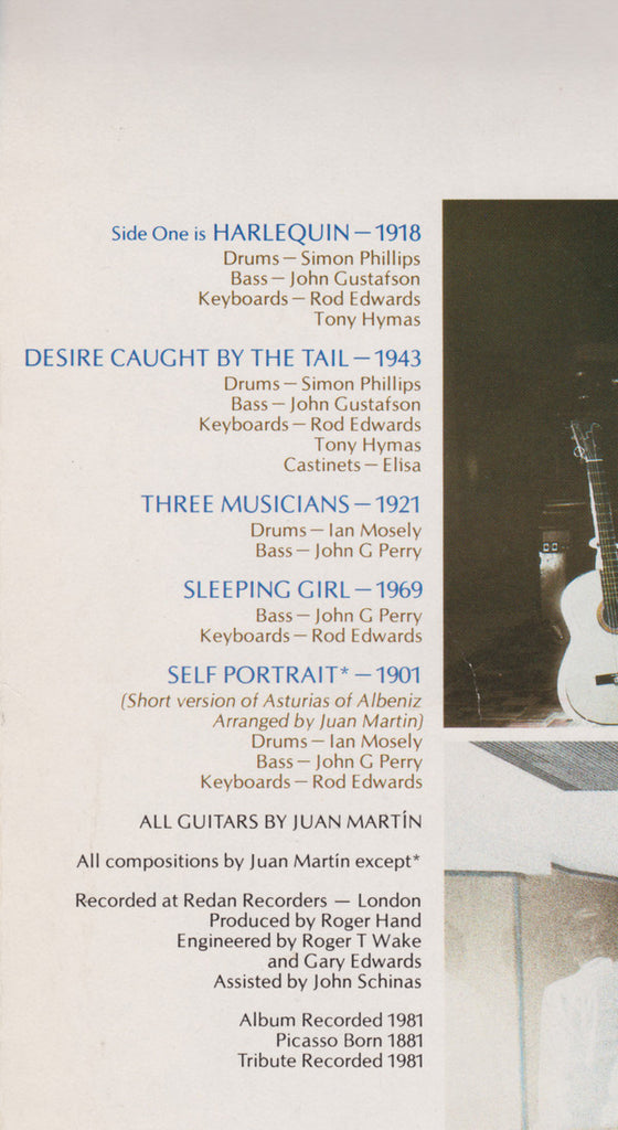 Juan Martin : Picasso Portraits (LP, Album)