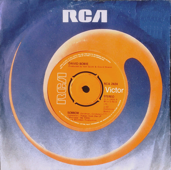 David Bowie : Sorrow (7", Single, RP)