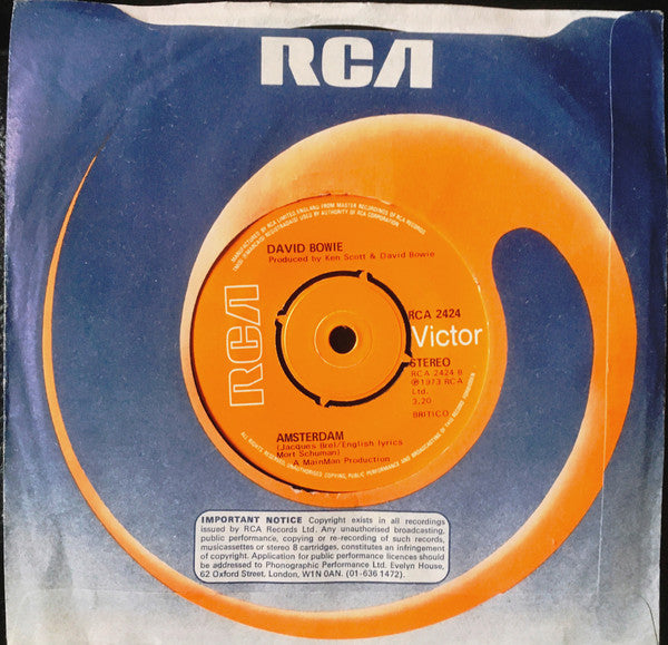 David Bowie : Sorrow (7", Single, RP)
