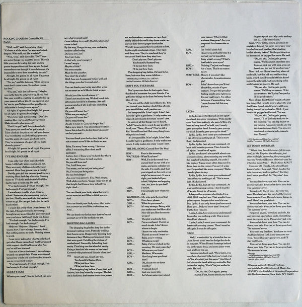 Dean Friedman : "Well, Well," Said The Rocking Chair. (LP, Album)