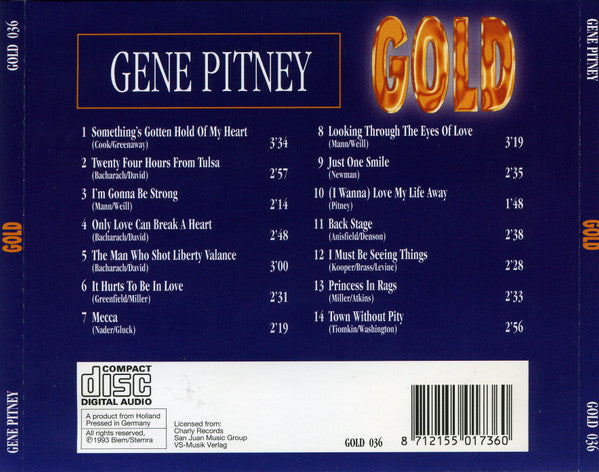 Gene Pitney : Gold (CD, Comp)