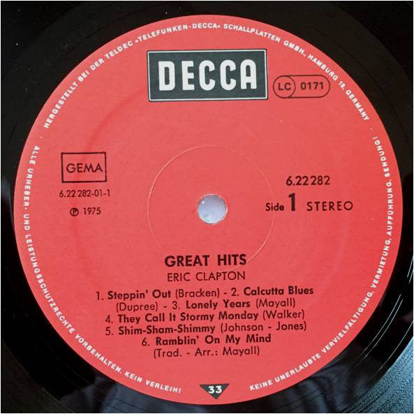 Eric Clapton : Great Hits (LP, Comp)