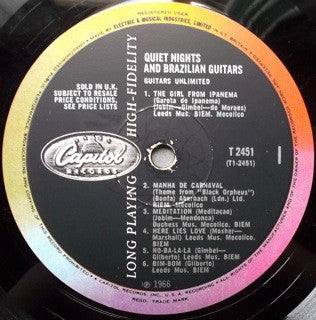 Guitars Unlimited (3) : Quiet Nights And Brazilian Guitars (LP, Mono)
