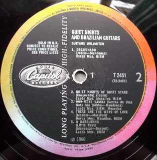 Guitars Unlimited (3) : Quiet Nights And Brazilian Guitars (LP, Mono)