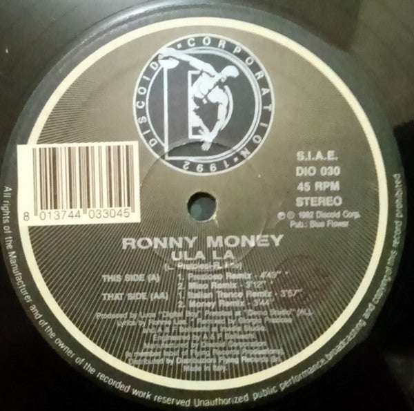 Ronny Money : Ula La (Remixes) (12", Maxi)