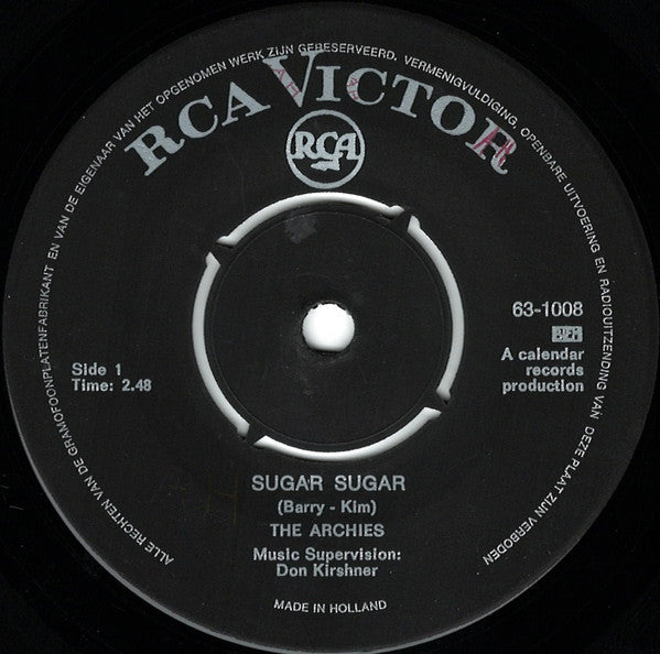 The Archies : Sugar Sugar (7", Single, Mono)