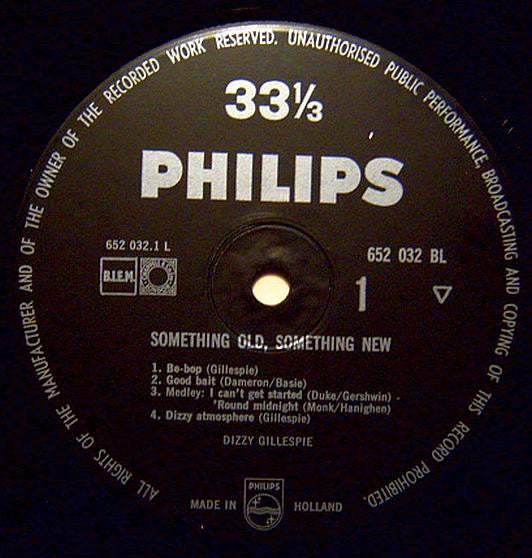 Dizzy Gillespie : Something Old, Something New (LP, Album, Mono)