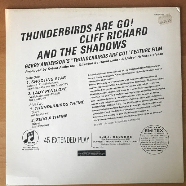 Cliff Richard And The Shadows : The Cliff Richard  -  The Shadows E.P. Collection Vol 15: Thunderbirds Are Go! (12", EP)