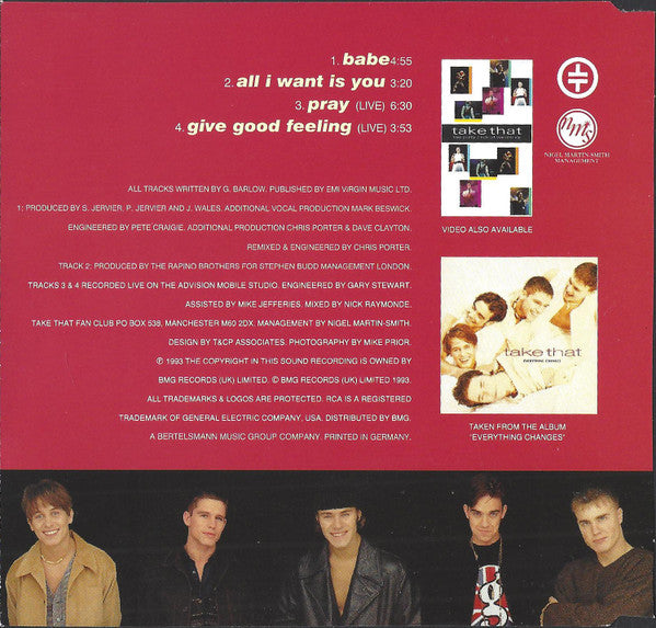 Take That : Babe (CD, Single)
