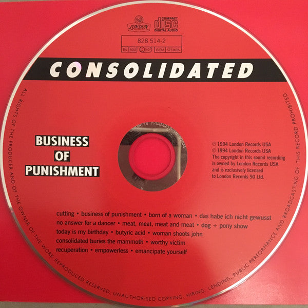 Consolidated : Business Of Punishment (CD, Album)