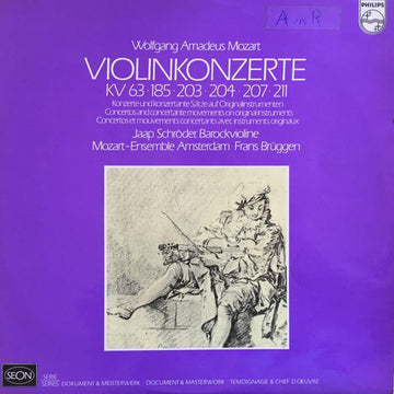 Wolfgang Amadeus Mozart, Jaap Schröder, Mozart-Ensemble Amsterdam, Frans Brüggen : Violinkonzerte KV 63 • 203 • 204 • 207 • 211  (2xLP)