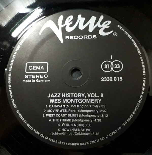 Wes Montgomery : Jazz History Vol.8 (2xLP, Comp, Gat)