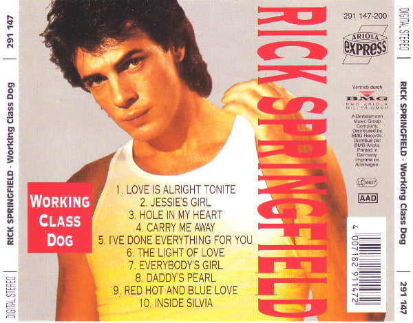 Rick Springfield : Working Class Dog (CD, Album, RE)