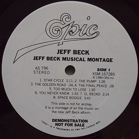 Jeff Beck : Jeff Beck Musical Montage (LP, Album, Promo)