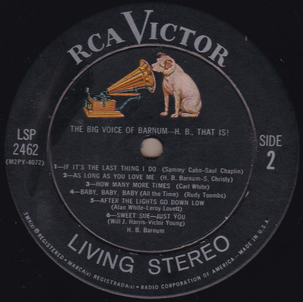 H.B. Barnum : The Big Voice Of Barnum - H.B. That Is! (LP, Album, Liv)