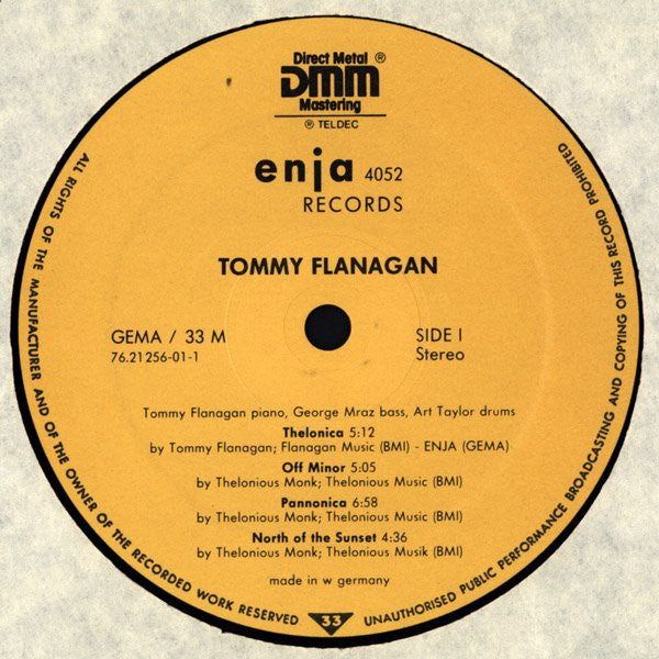 Tommy Flanagan : Thelonica (LP, Album)