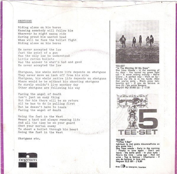 Tee-Set : Shotguns  (7", Single)