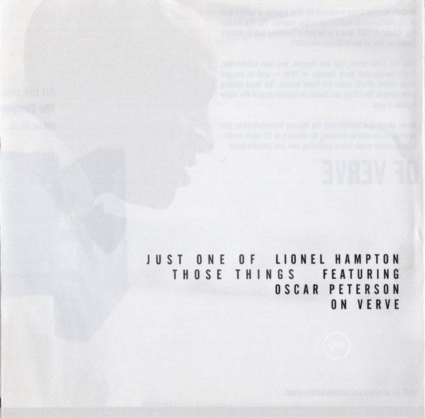 Lionel Hampton Featuring Oscar Peterson : Just One Of Those Things (CD, Comp)